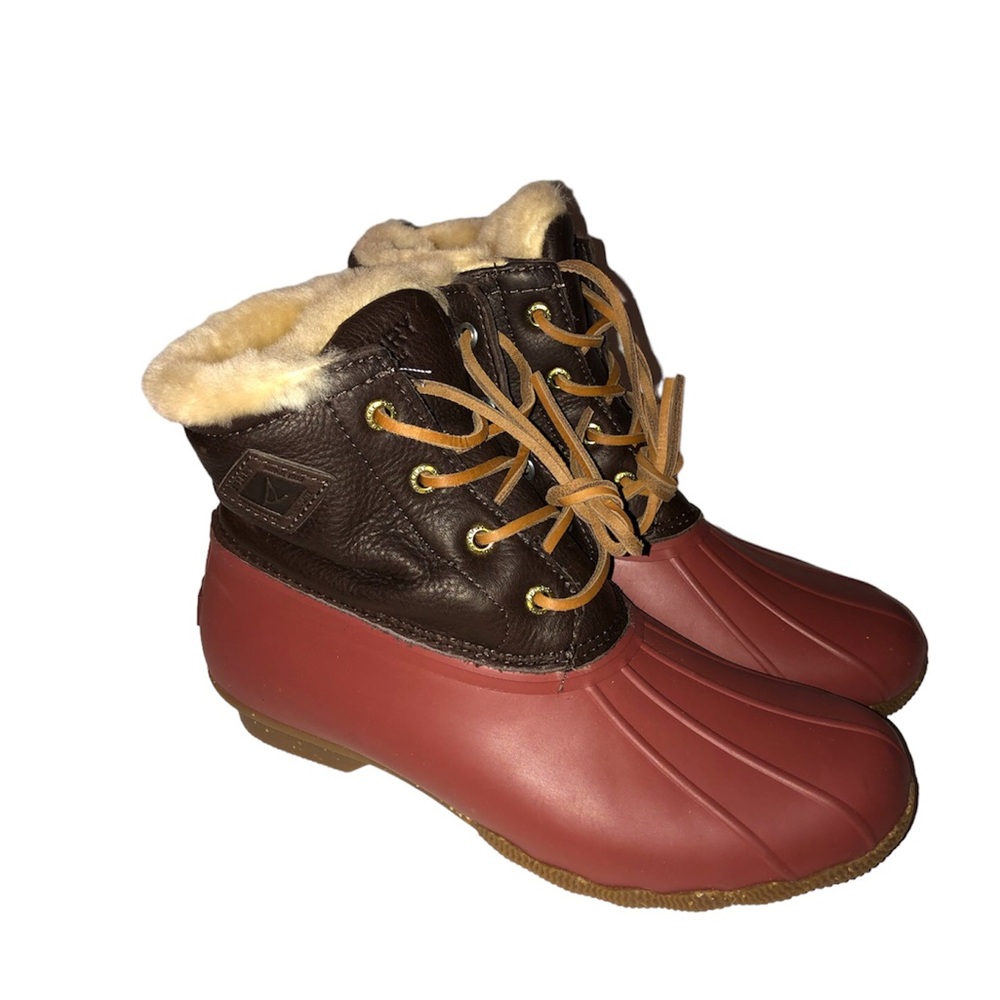 NWOT- Sperry Saltwater Winter Lux Leather Duck Boots